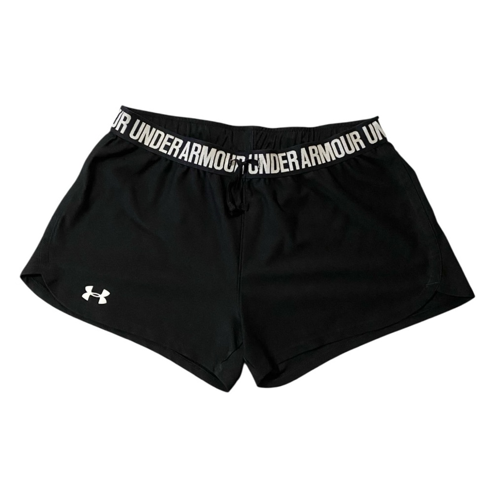 Under Armour Women’s Black HeatGear Athletic Shorts Medium Gym Running